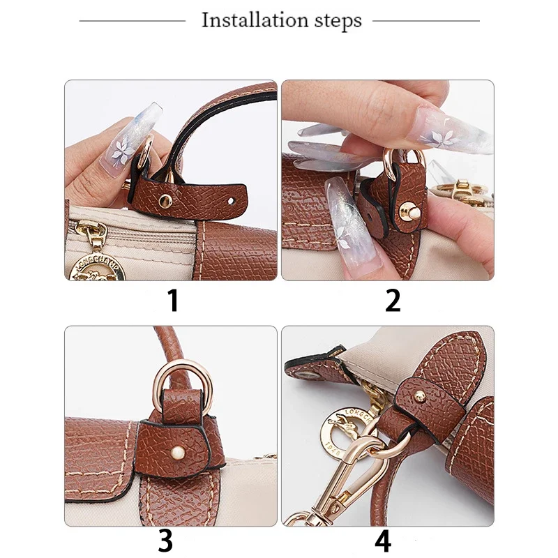 2025 UPGARDE Leather Replacement Crossbody Bag Strap, Fit for Longchamp Mini Shoulder Strap Without Punching Modification