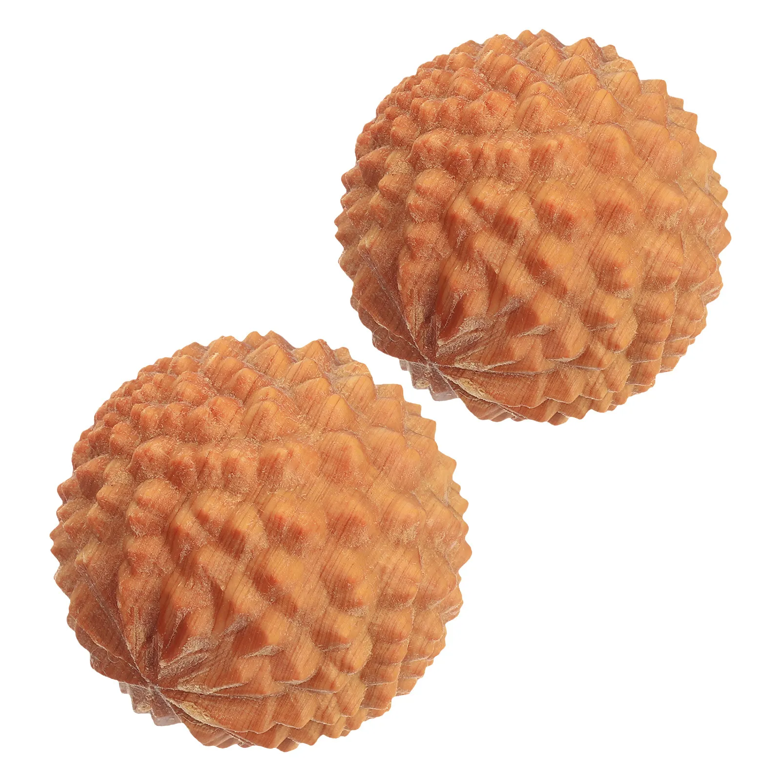 

2 шт. массажные шары из дерева с текстурой дуриана, портативные, для расслабления рук, укрепления мышц, массажер-ролик для суставов