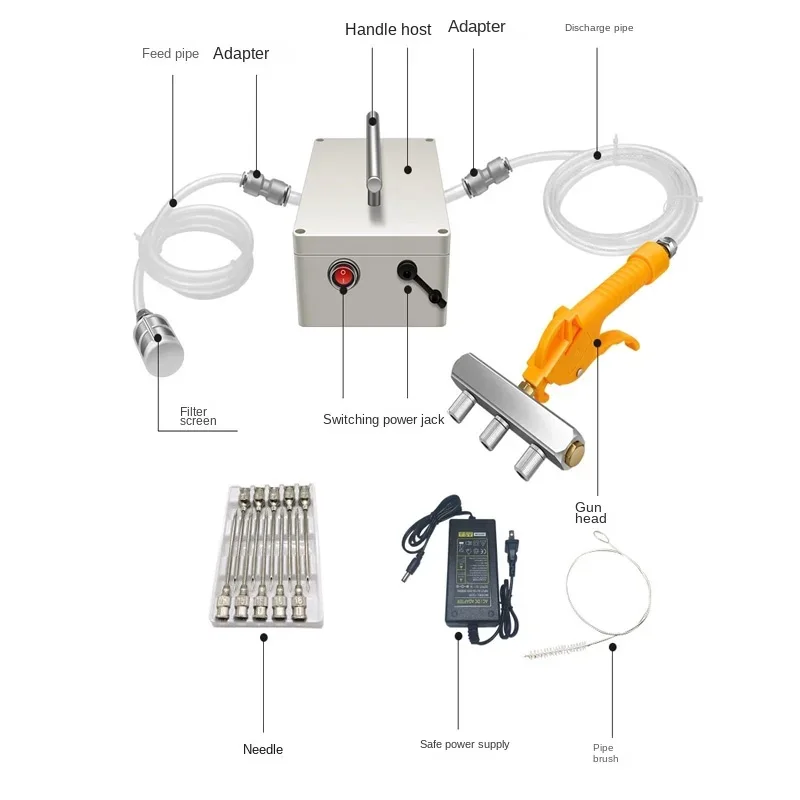 

Steak Lamb Injector Electric Injection Gun Meat Pickling Machine Electric Saline Injection Pump Meat Marinated Syringe