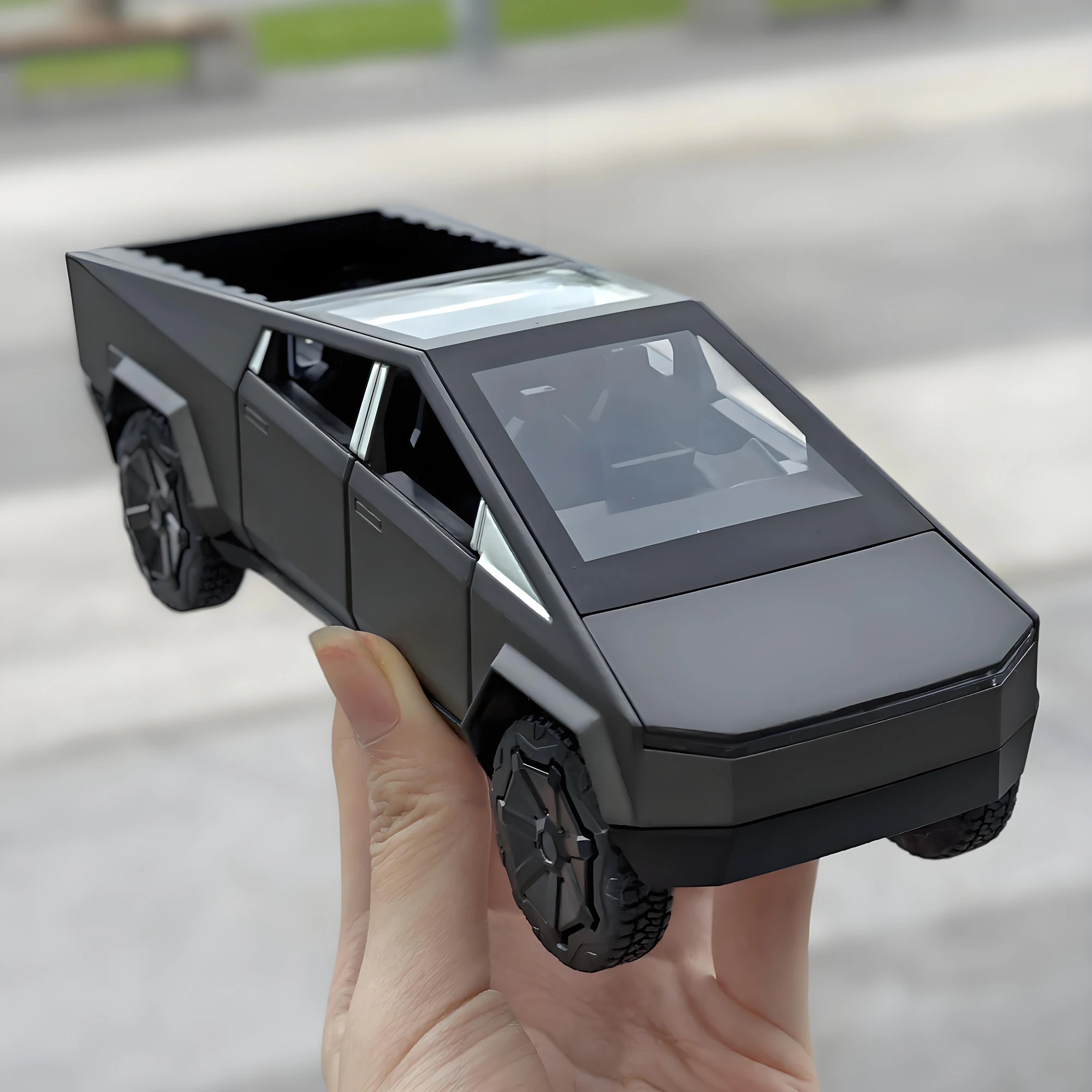 1:32 Cybertruck Pickup Toy Lega Fuoristrada Modello in metallo pressofuso Regali giocattolo per il ritorno del suono e della luce, Regalo di compleanno per bambini.