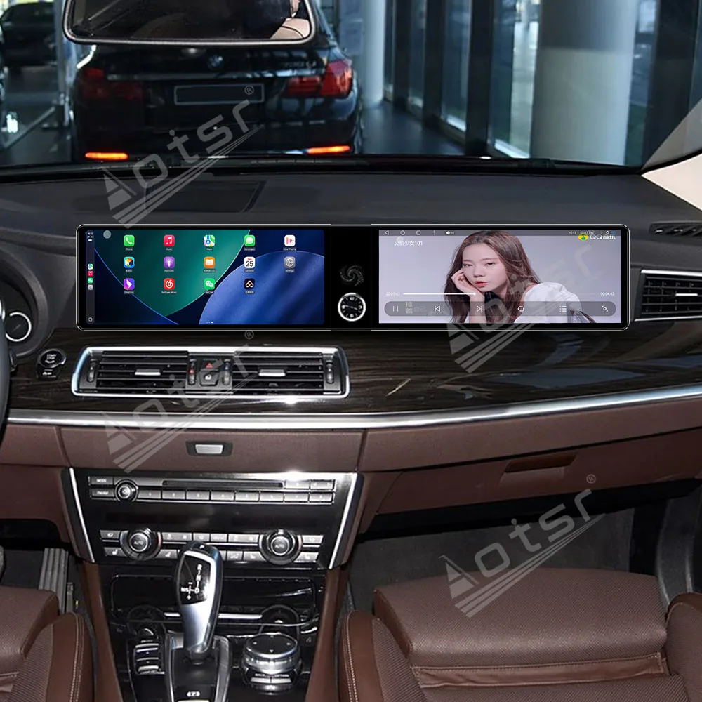 Dual 12.3'' Android 13 For BMW 5 GT 2009-2017 CIC NBT Car GPS Navigation CarPlay HD Screen Multimedia Player Head Unit Radio