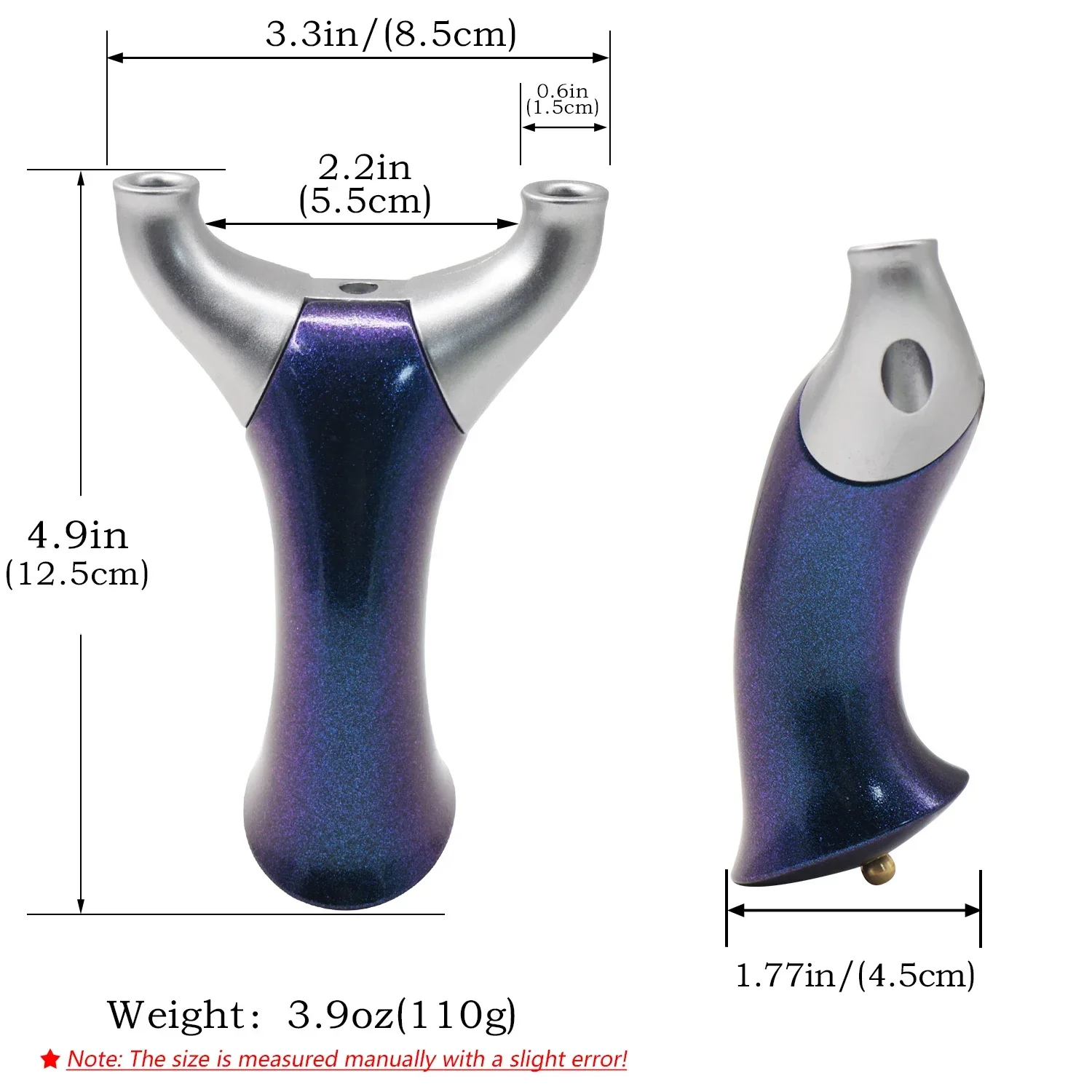 Detachable Resin Two-tone Shooting Slingshot For Target Practice Portable Pocket Slingshot Frame With Rubber Band
