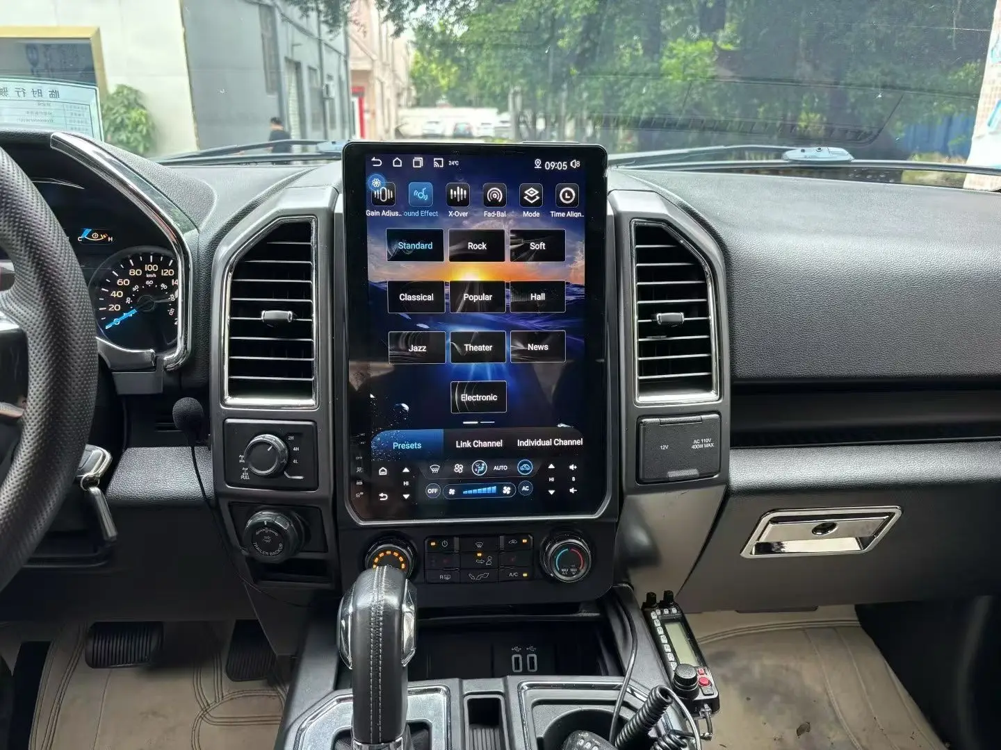 نمط أندرويد 14 السيارات Carplay 14.5 "مشغل وسائط متعددة لفورد F-150 2015-2021 F150 راديو السيارة لتحديد المواقع والملاحة رئيس وحدة DSP