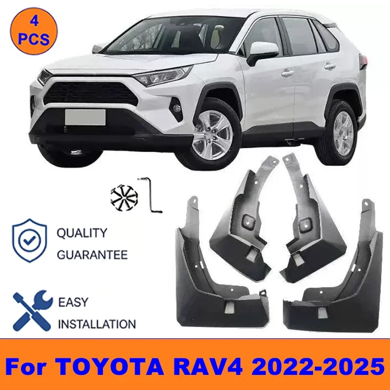 

4Pcs Mud Flaps For TOYOTA RAV4 2022-2025 - Splash Guards Front&Rear Wheel Fender Mudguards Car Exterior Protection Accessories