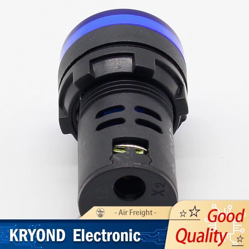 1PCS 12V 24V 110V 220V 380V 22mm Panel Mount LED Power Indicator Pilot Signal Light Lamp