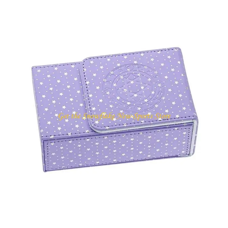 Caso organizadores mazo tarot capacidad E56d, caja almacenamiento cartas tarot PU para protecciones