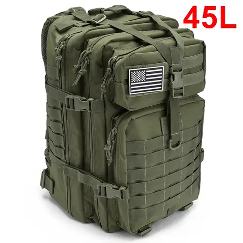 새로운 EDC 30/45L 남자 전술 배낭 HkingTraveling 가방 생존 야외 3P 공격 팩 Molle 팩 트레킹 사냥 가방