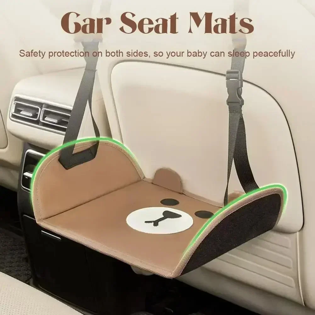 Portable Car Travel Foot Rest Mat Adjustable Backseat Suspension Hammock Office Footstool Auto Interior Accessories image 3