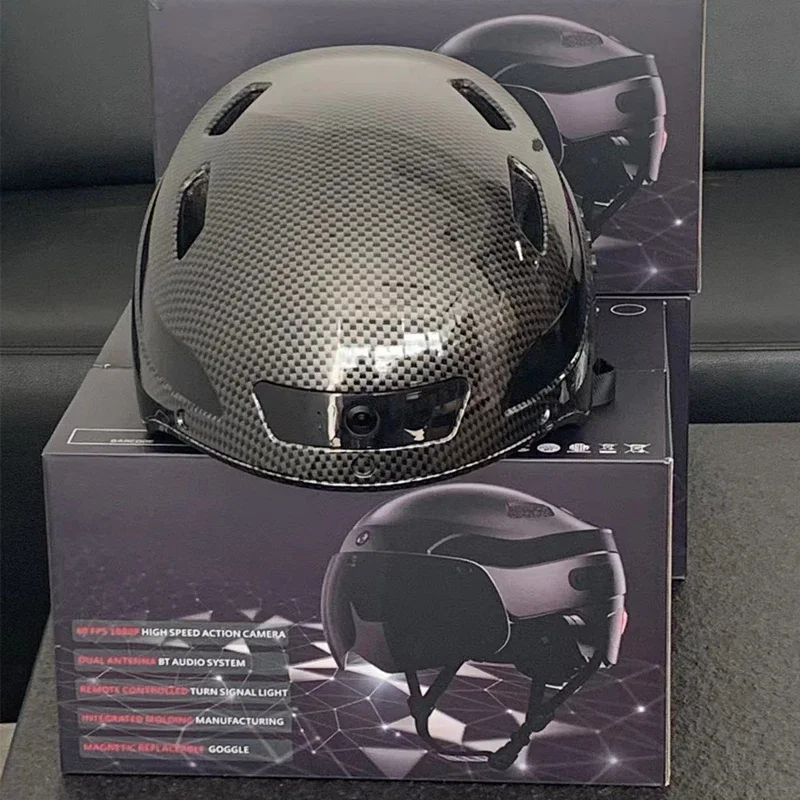 Casco inteligente inalámbrico con luz Led para bicicleta, casco deportivo con cámara HD de 1080p, grabación de vídeo, para bicicleta eléctrica, patín y ciclismo