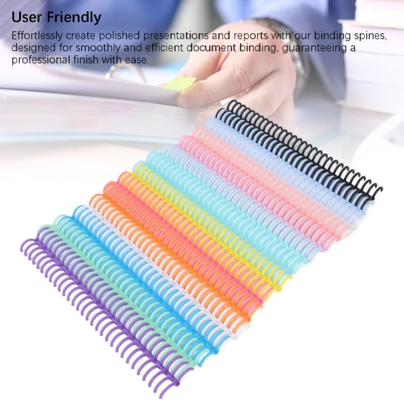 14Pcs 14 Colors Comb Binding Spines 150 Sheet Capacity 19mm X 30 Ring PP Plastic Binder Combs For Notebook Desk Calendar