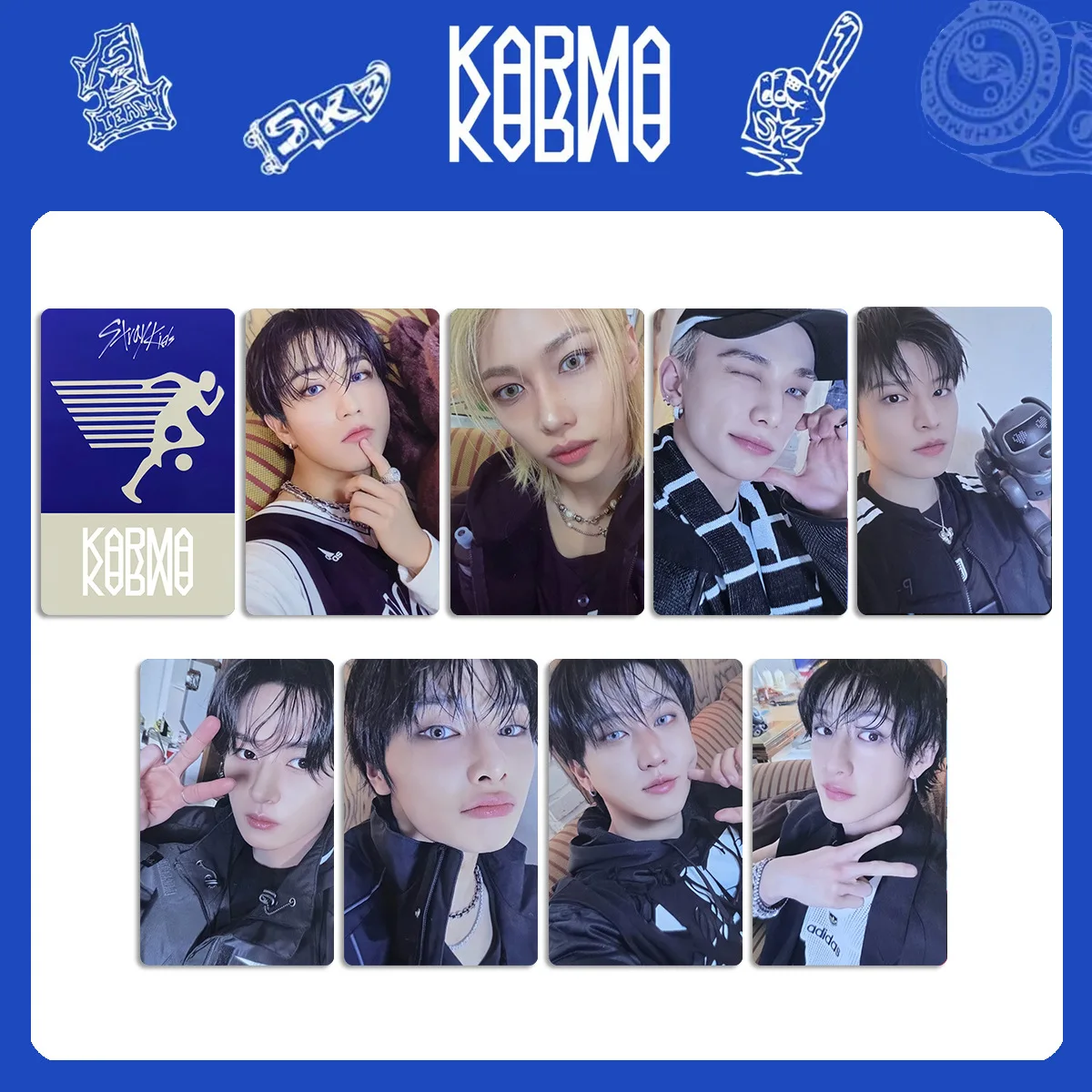 STRAY KIDS-fotodes Album KARMA Celebrity Card Limited Edition SKZ Nieuwe albumkaart Special Edition-kaart