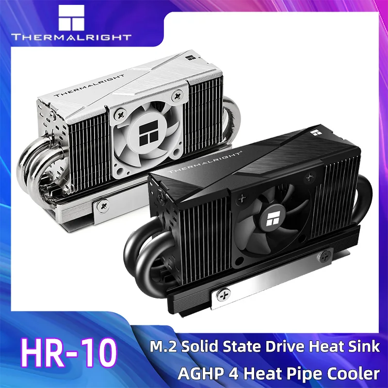 

Thermalright HR-10 2280 M.2 Solid State Drive AGHP 4 Heat Pipe Heat Sink Radiator M.2 SSD Cooler Gasket with Thermal Pad
