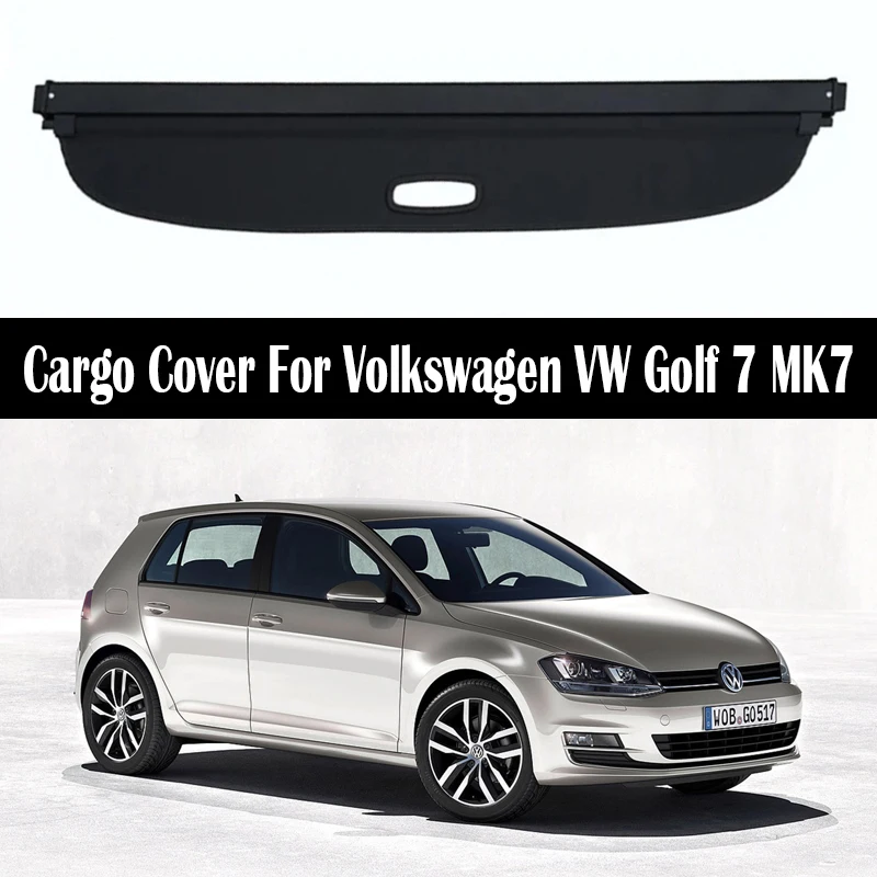 Rear Trunk Cargo Cover For Volkswagen VW Golf 7 MK7 2013-2019 Shield Shade Curtain Partition Board Privacy Security Accessories