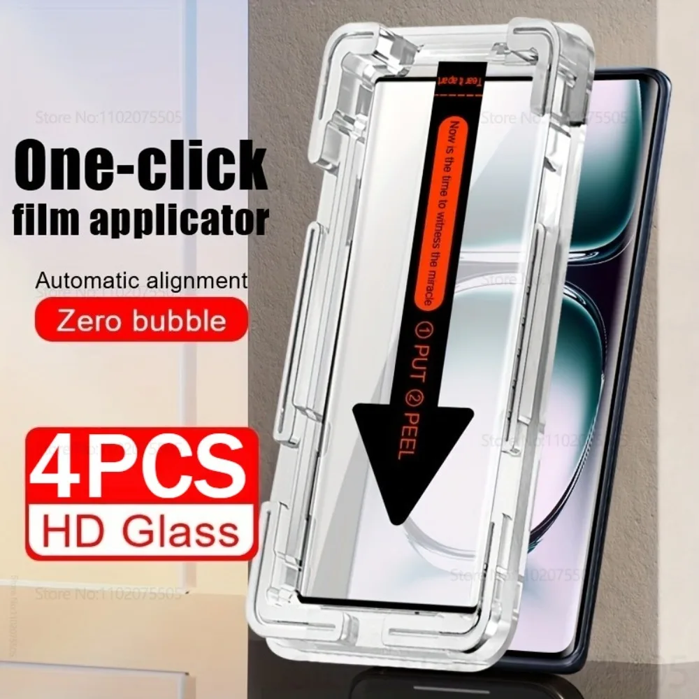 

4Pcs Ultra HD Tempered Glass for IPhone 16 15 Promax 16E 14Plus Screen Protectors 13 Promax 11 12 Pro X Mini Simple Installation