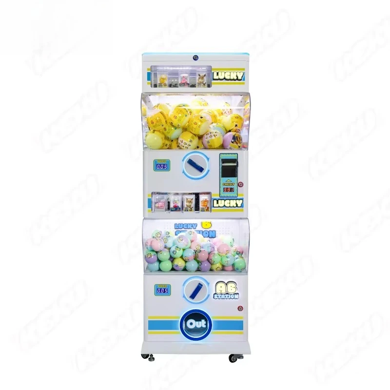 Arcade Game Mental Gumball Candy Vending Machine Capsule Toys Gacha Bouncy Ball Gachapon Machines
