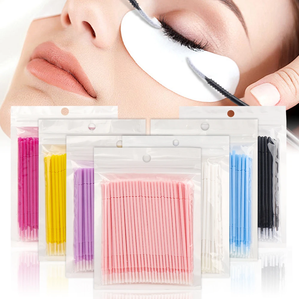 Microbrush Wimper Make-up Borstel Accessoires voor wimperverlenging Lash Supplies Microbrush voor wimpers Wegwerpwimperborstels