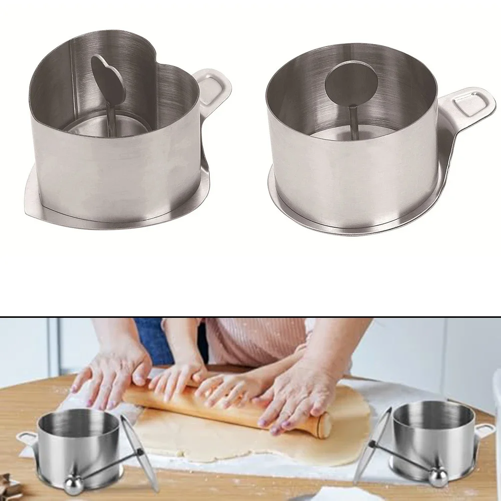 Stainless Baking Tools Cake Ring Molds For Home Baking Sliver Versatile Cake Ring Set Baking Dishwasher Safe Includes Pusher