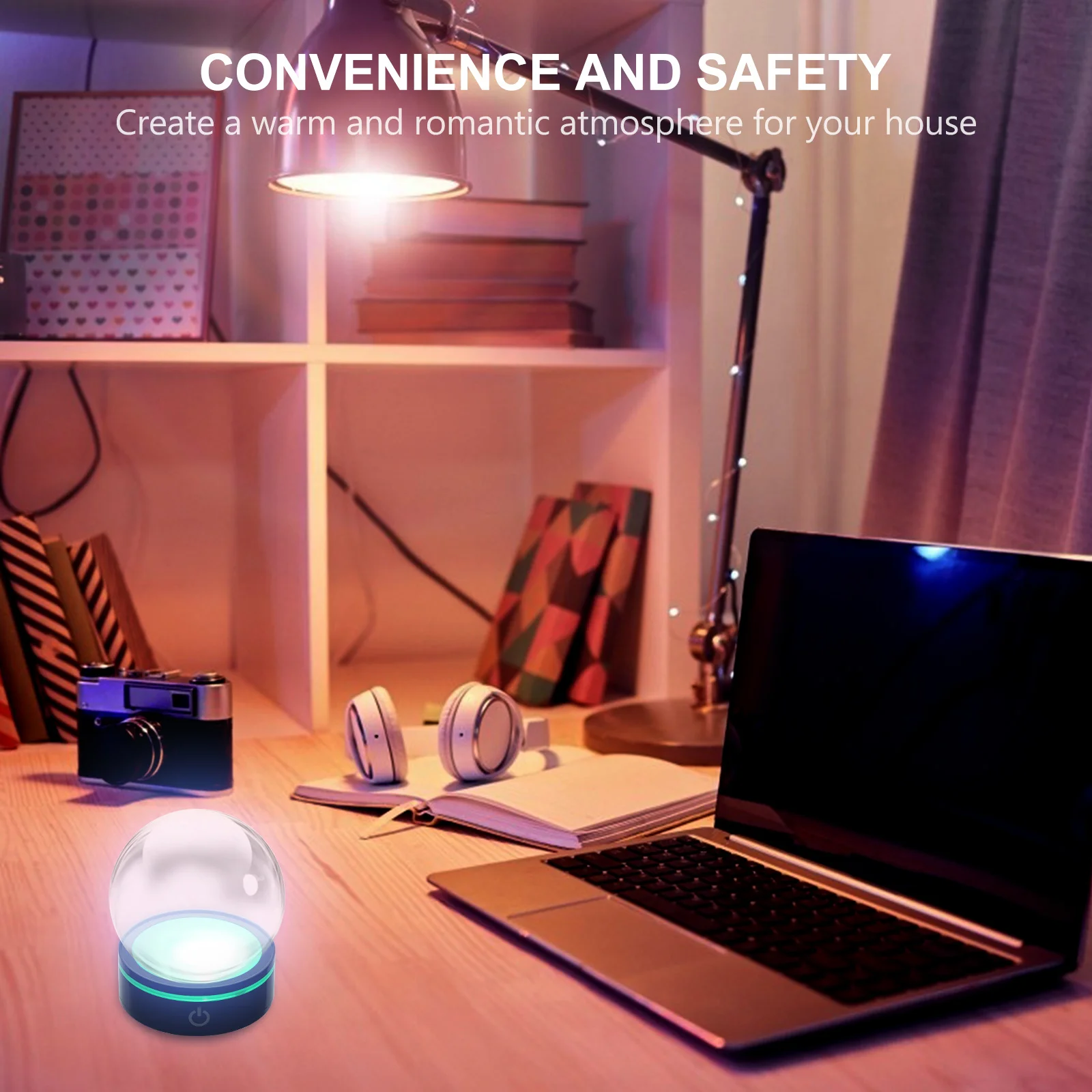 

Touch Round Led Light Base For Crystal Ball Display Stand Home Adornment Decor Lamp Holder Lighting Base