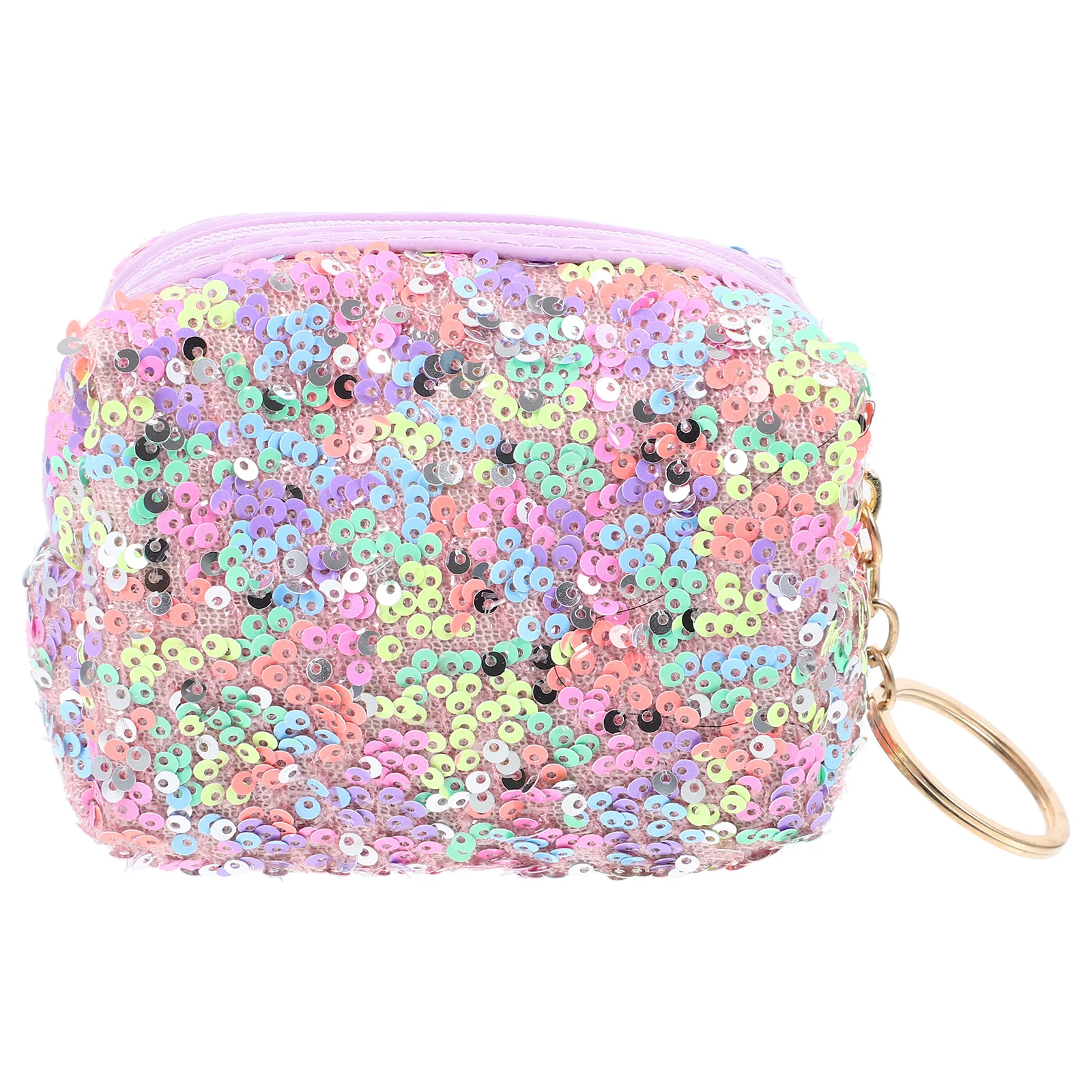 

Mini Coin Purse Keychain with Sparkling Sequins Small Change Wallet Pouch for Women Cute Portable Keychain Wallet for