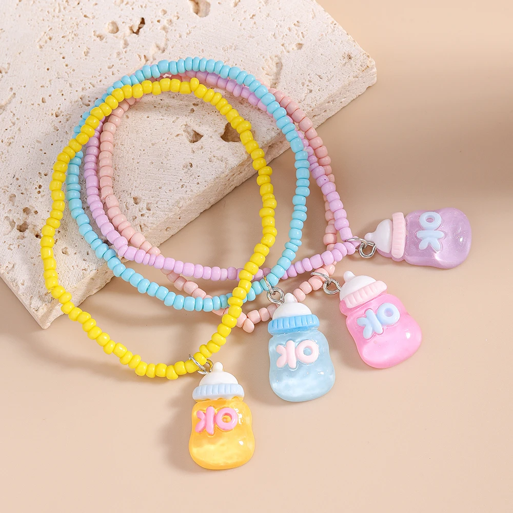 Aihua Bunte Perlenarmbänder im Bohemian-Stil für Frauen, handgefertigtes Blumenarmband, Schmuckgeschenke zum Geburtstag für Mädchen und Kinder – Detail 4