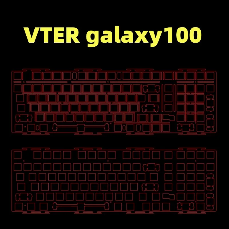 

VETR Galaxy100 Positioning Plate for Mechanical Keyboard Customized PC POM PP FR4 Carbon Fibre Alu Brass Keyboard Accessories