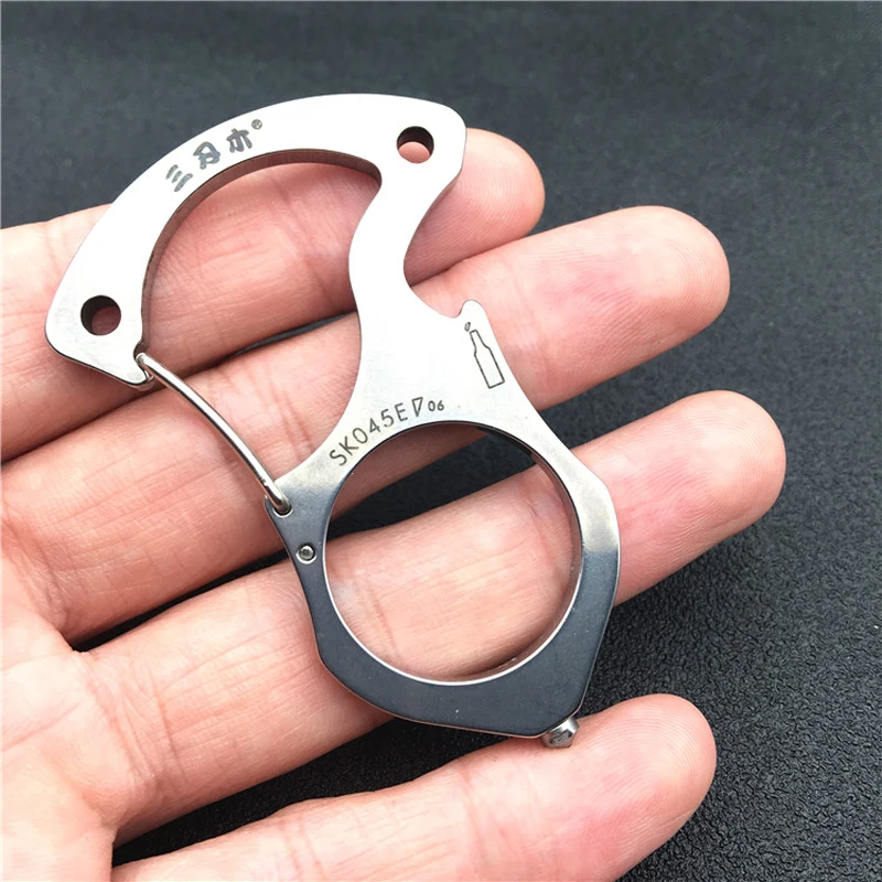 EDC Boy Gadgets Keychain Car Key Ring Pendant Buckle Multifunction SelfProtection Hook Buckle Universal Glass Breaker For Men