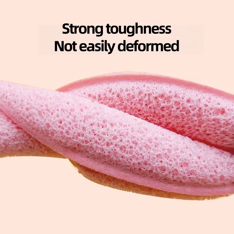 Esponja de pulpa de madera Natural para polvo facial, esponja de limpieza facial espumosa, cosmética, 4/8/16 Uds.