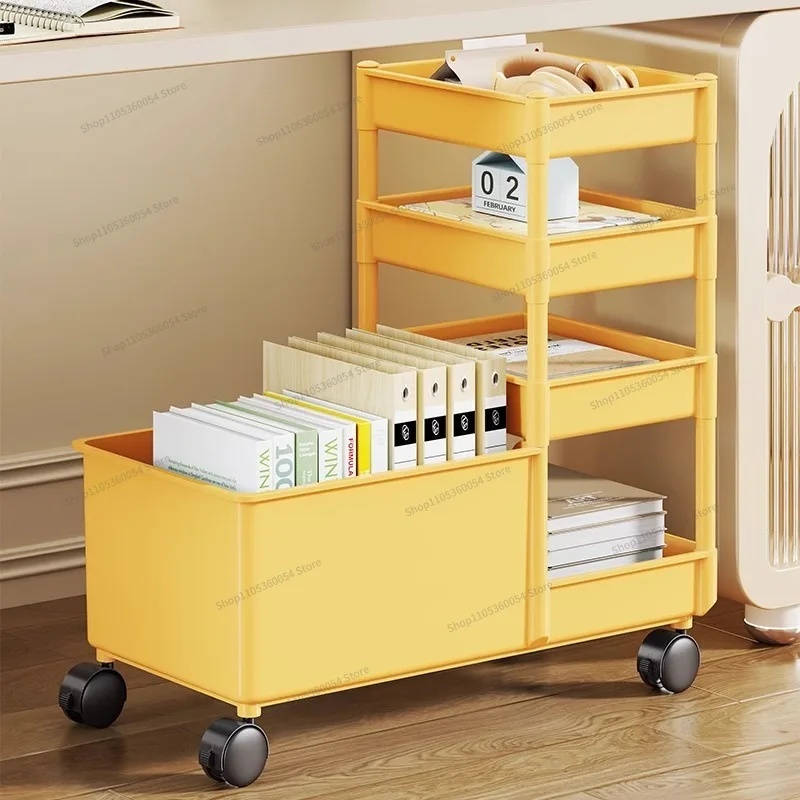For Bookshelf Under The Desk, Removable Small Book Storage for Home Use, Floor-to-ceiling Document Storage Rack for Office Use