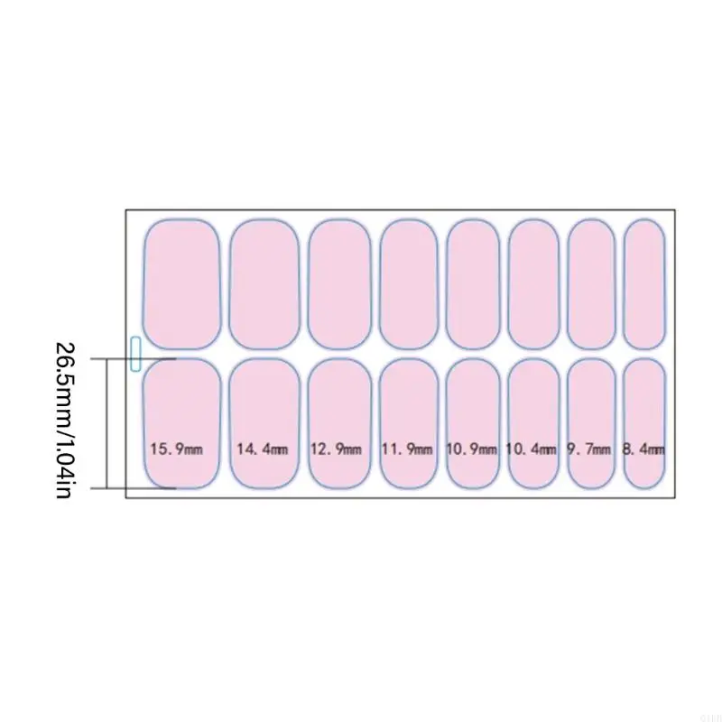 Q1FB Unghie scintillanti Strisce smalto Adesivo per unghie artistiche Adesivi per manicure Adesivo per smalto per unghie per