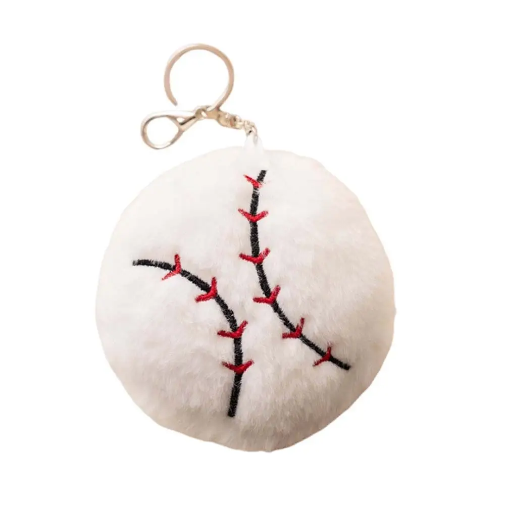 Plush Basketball Plush Toy Keychain Basketball Baseball Football Volleyball Football Plush Keychain Cartoon Cute
