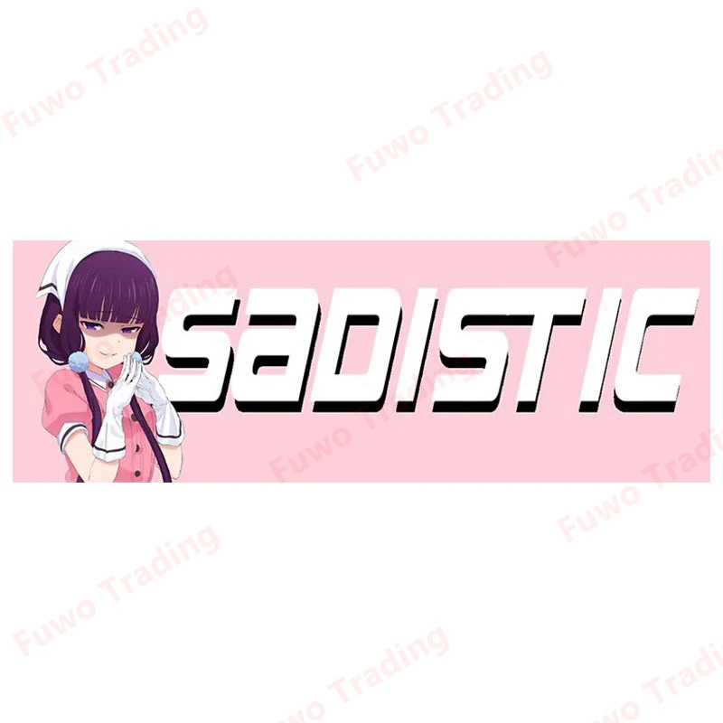 Creative Maika Sakuranomiya Strip Car Sticker Anime Blend S Waifu Vinyl Decal Window Trunk Motorcycle Racing Bumper Decor PVC