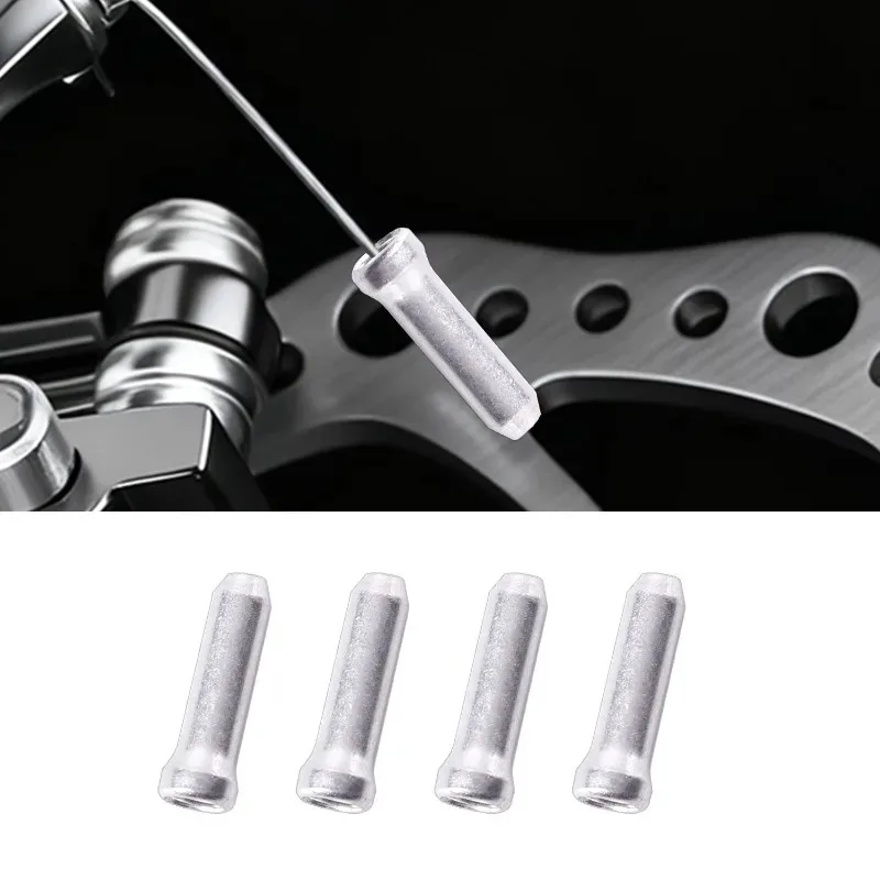 20-100pcs Aluminum Alloy Derailleur Shift Cables End Caps Tips Crimps Bicycle Brake Shift Cable Tips Bike Cycling Accessories