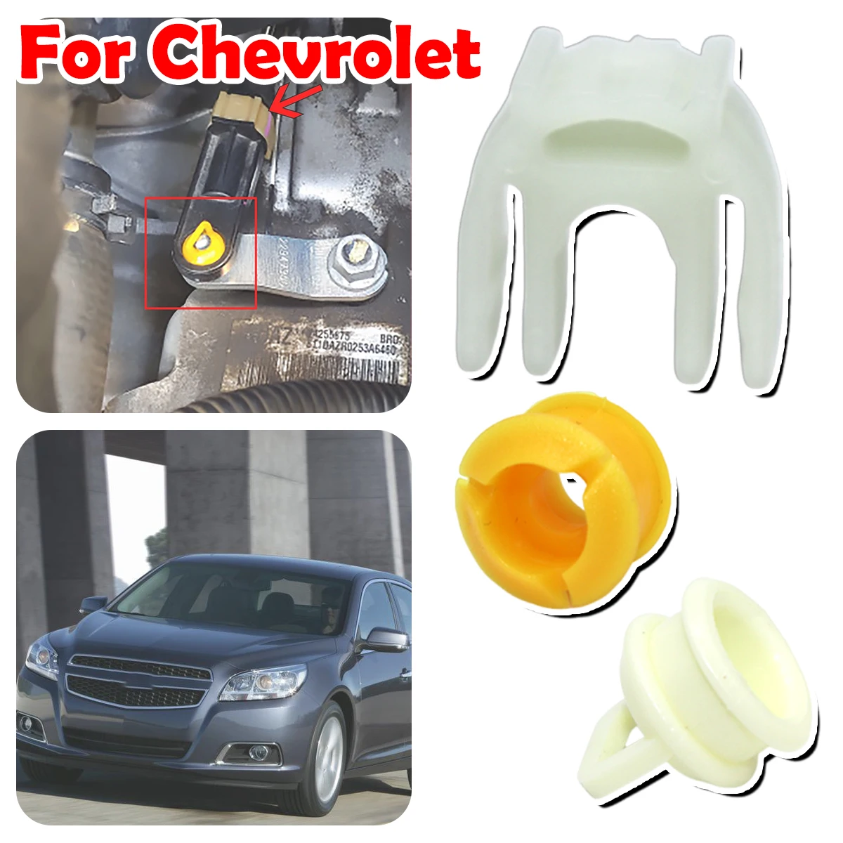 

3Pcs Shift Cable Bushing Lock Clip For Chevrolet Cruze Impala Traverse AT Range Selector Shft Lever Adjuster Gearbox Repair Kit