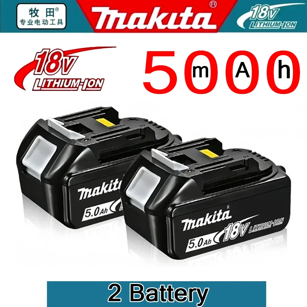 Makita 18V, 5Ah, BL1850B lithium-ion accu, originele Makita 18V accu BL1850 BL1860B BL1860 BL1840B - afbeelding 1