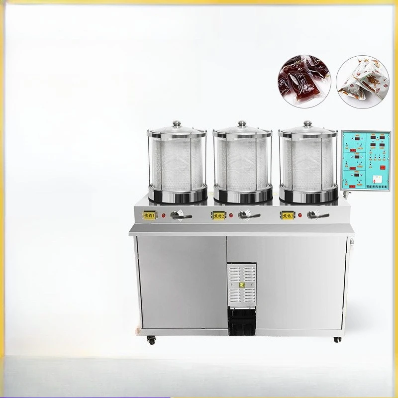 medicine decoction packaging machine Commercial three-cylinder traditional Chinese medicine boiling machine Tea making machine