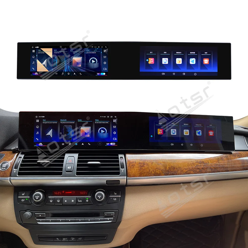 

Dual 12.3’’ Android 14 Carplay For BMW X5/X6 E70/71 2007-2013 GPS Navigation Car Radio HD Touch Screen Multimedia Auto Stereo