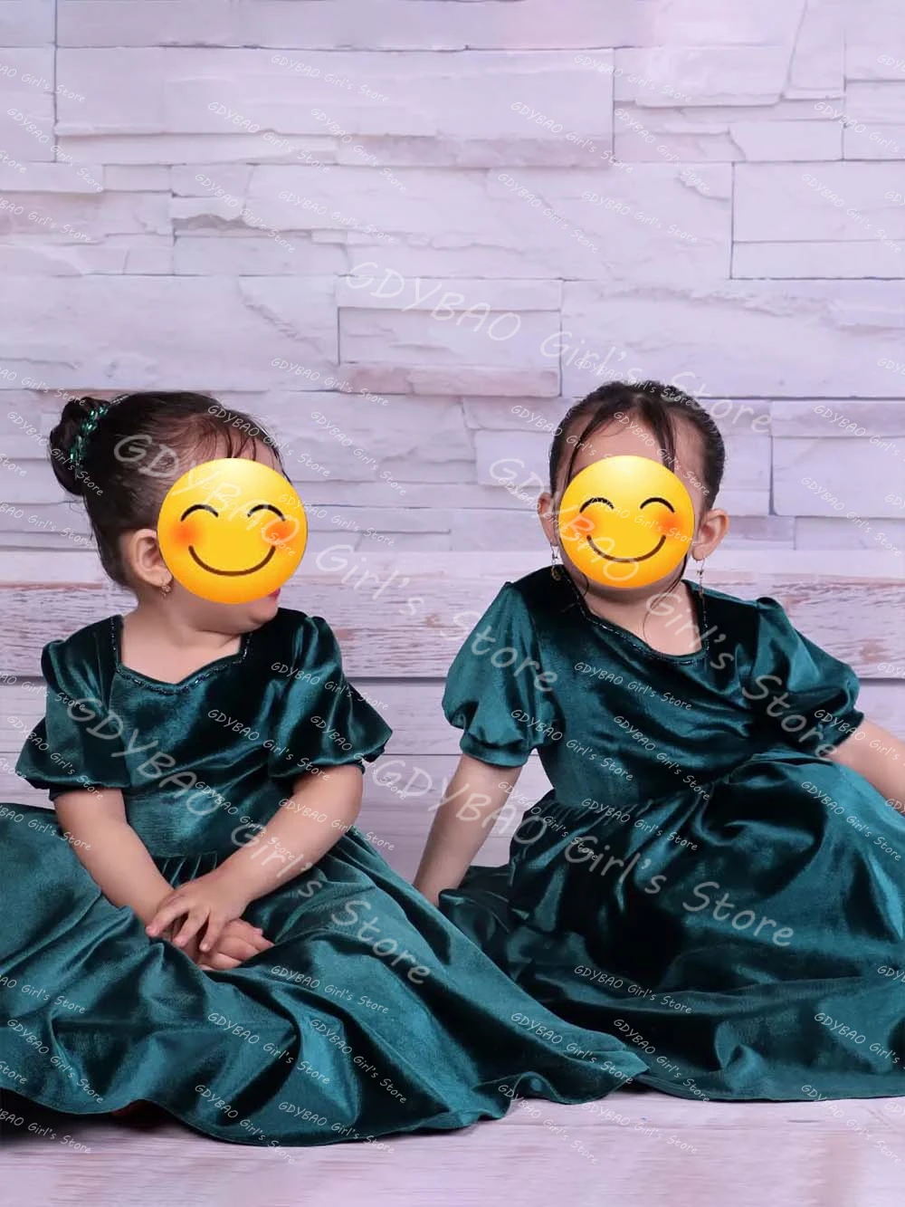 Vestido de princesa de veludo para meninas, gola quadrada, manga bufante, vestido de flor para casamento, 2 a 14 crianças, vestido de aniversário de comunhão personalizado