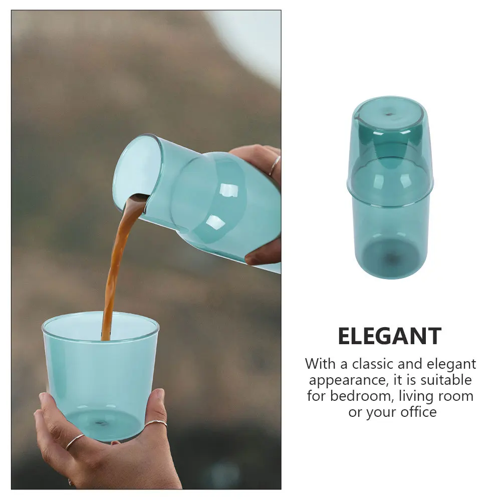 

Glass Water Bottle Transparent Multi-Purpose Large Capacity Water Kettle Juice Tea Container Suitable for Bedroom Living Room