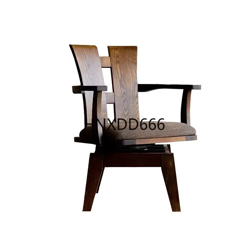 

Japanese Wood Swivel Chair Black Walnut Nordic Design Accent Office Chair Desk Computer Relaxing Fotel Gamingowy Home Office