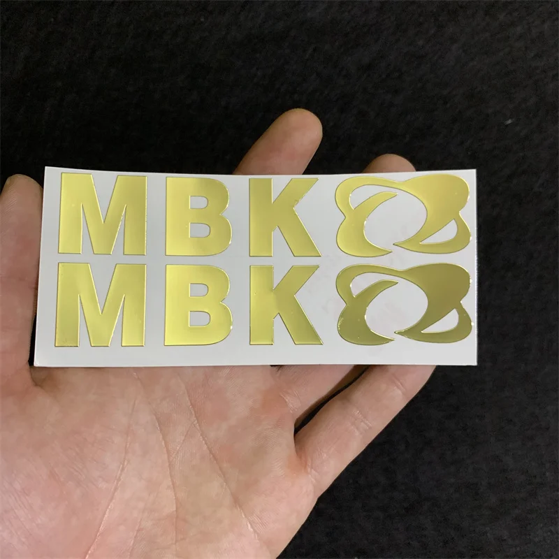 2pcs MBK Metal Sticker Motorcycle Refit Personalized Sticker Motorcycle MBK Logo Decorative Waterproof Decals for MBK