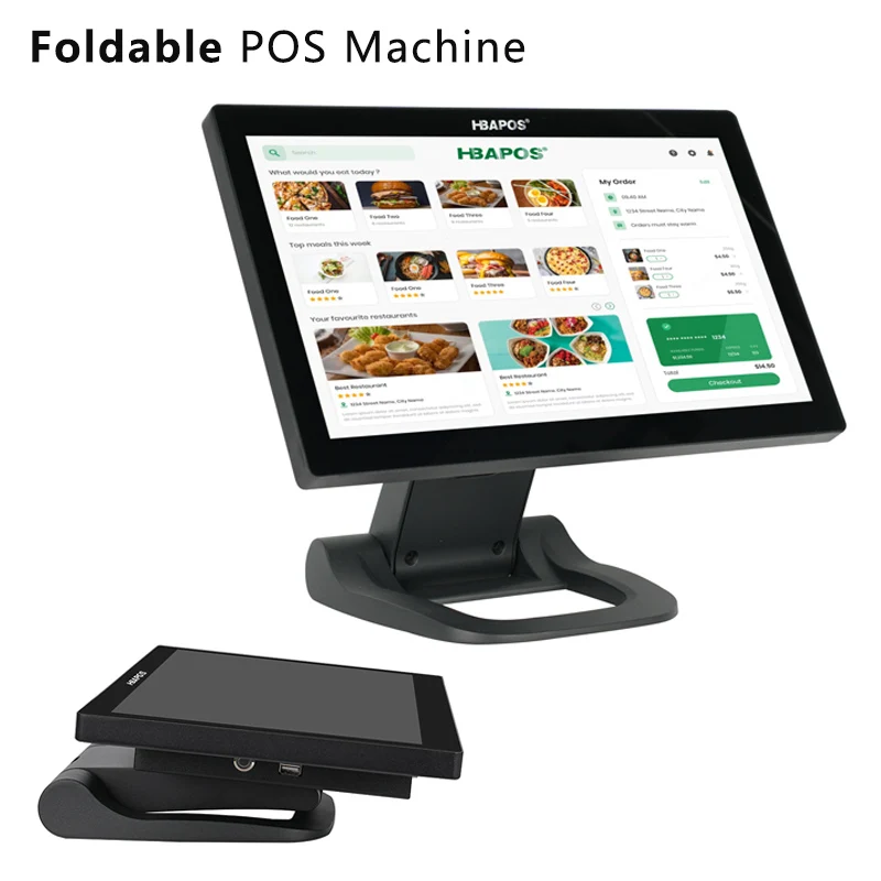 

Folding Metal Case Pos machine 15inch Capacitive Touch Pos System for Retail Shop Supermarket