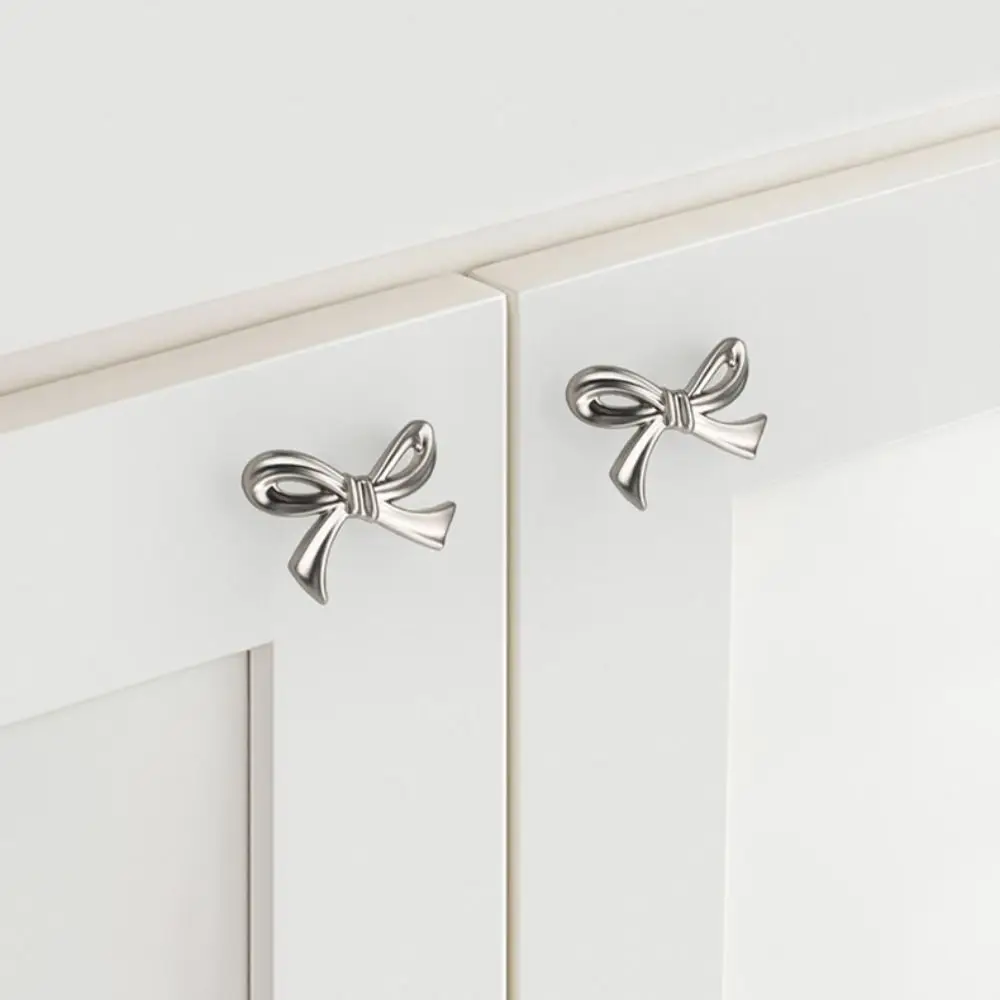 Decorative Zinc Alloy Drawer Handle Bow Shape Vintage Cabinet Pulls Stylish Furniture Knobs Home Decor