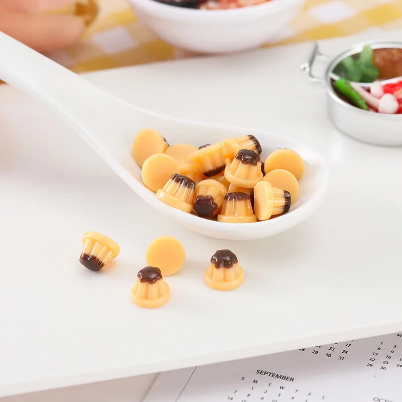 

Mini Jelly Pudding Chocolate PuddingSqueeze toy Simulation Dessert DIY Dollhouse Food Play Doll Accessories Decorations Decor