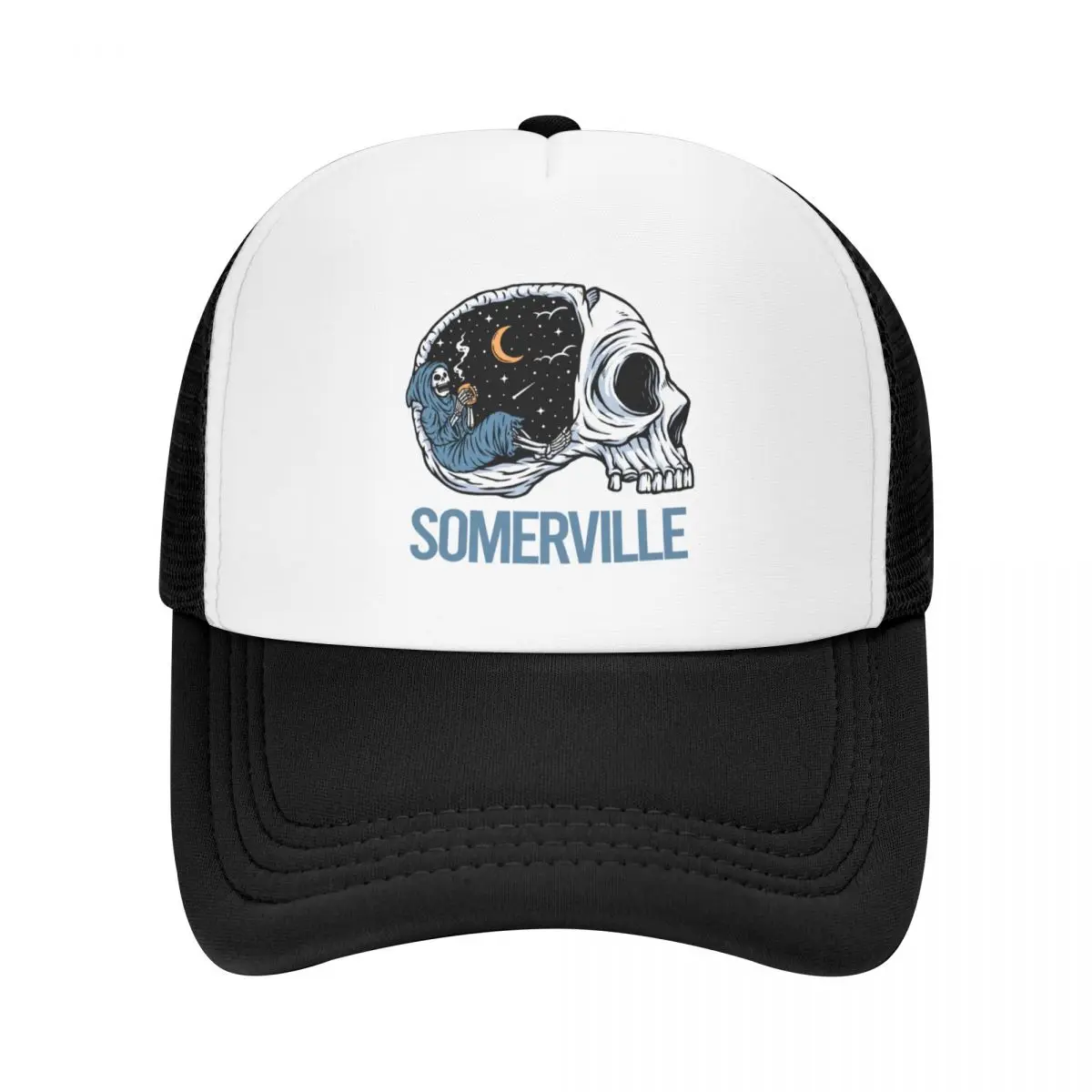 

Chilling Skeleton Somerville Baseball Cap Beach Bag Luxury Hat fishing caps man sailor cap for men Men Luxury Brand Women's