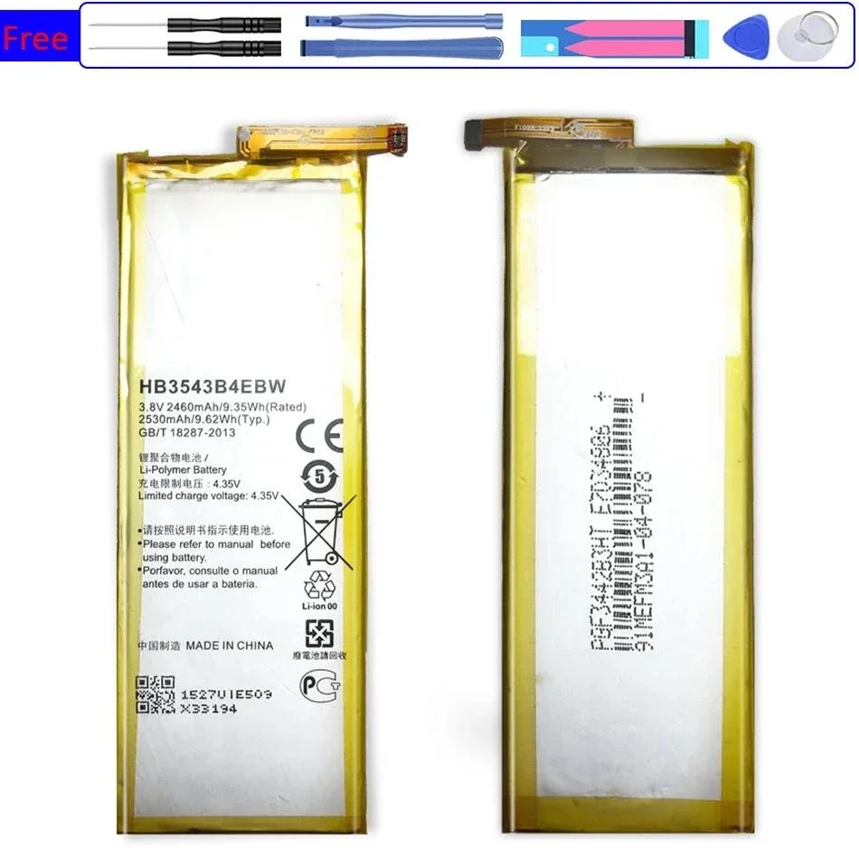 Replacement Battery For Huawei Ascend P7 L07 L09 L00 L10 L05 L11 2460mAh HB3543B4EBW with Track Code