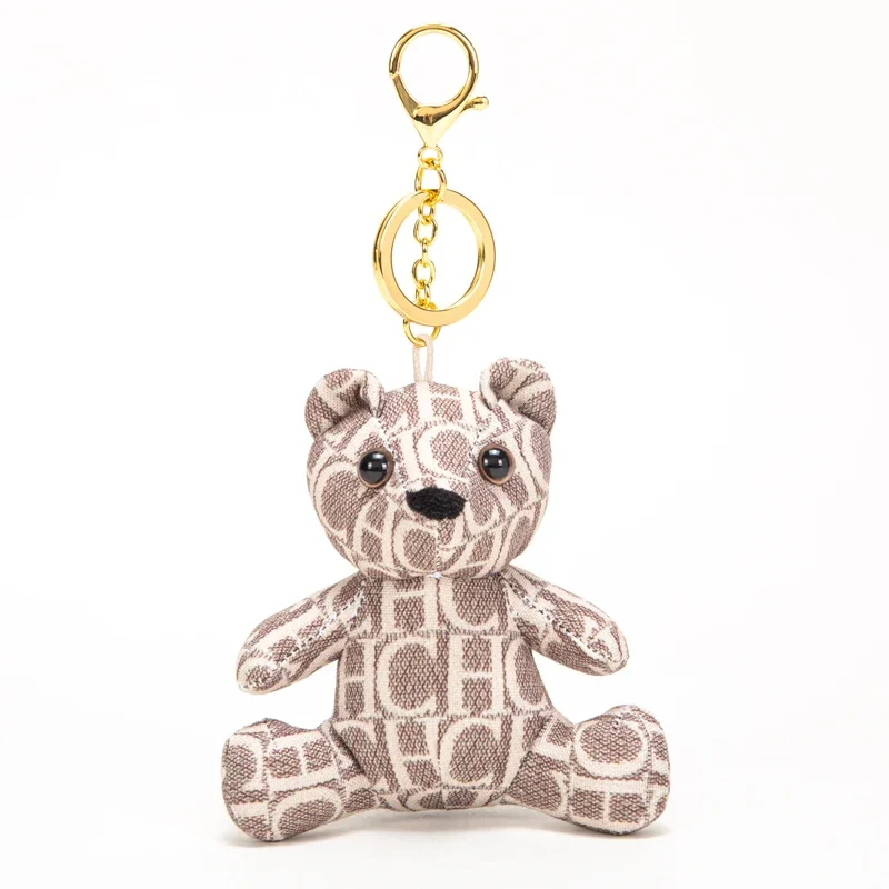 Cute Bear Doll Retro Style Luggage Accessories Fashion Classic Bear Pendant Keychain