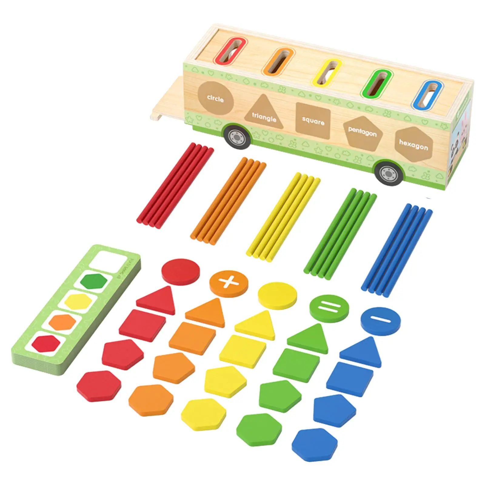 Wooden Color Shape Sorting Box Game Matching Box for Children Birthday Gifts