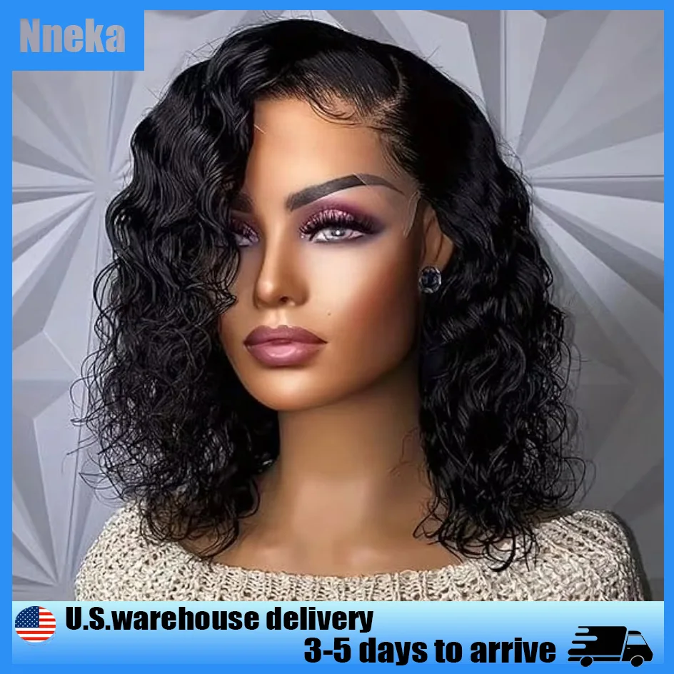 

Nneka 200% Density Deep Wave Frontal Wig 13x6 Hd Lace Curly Wigs 13x4 Lace Frontal Water Wave 4x4 5x5 Closure Human Hair Wig