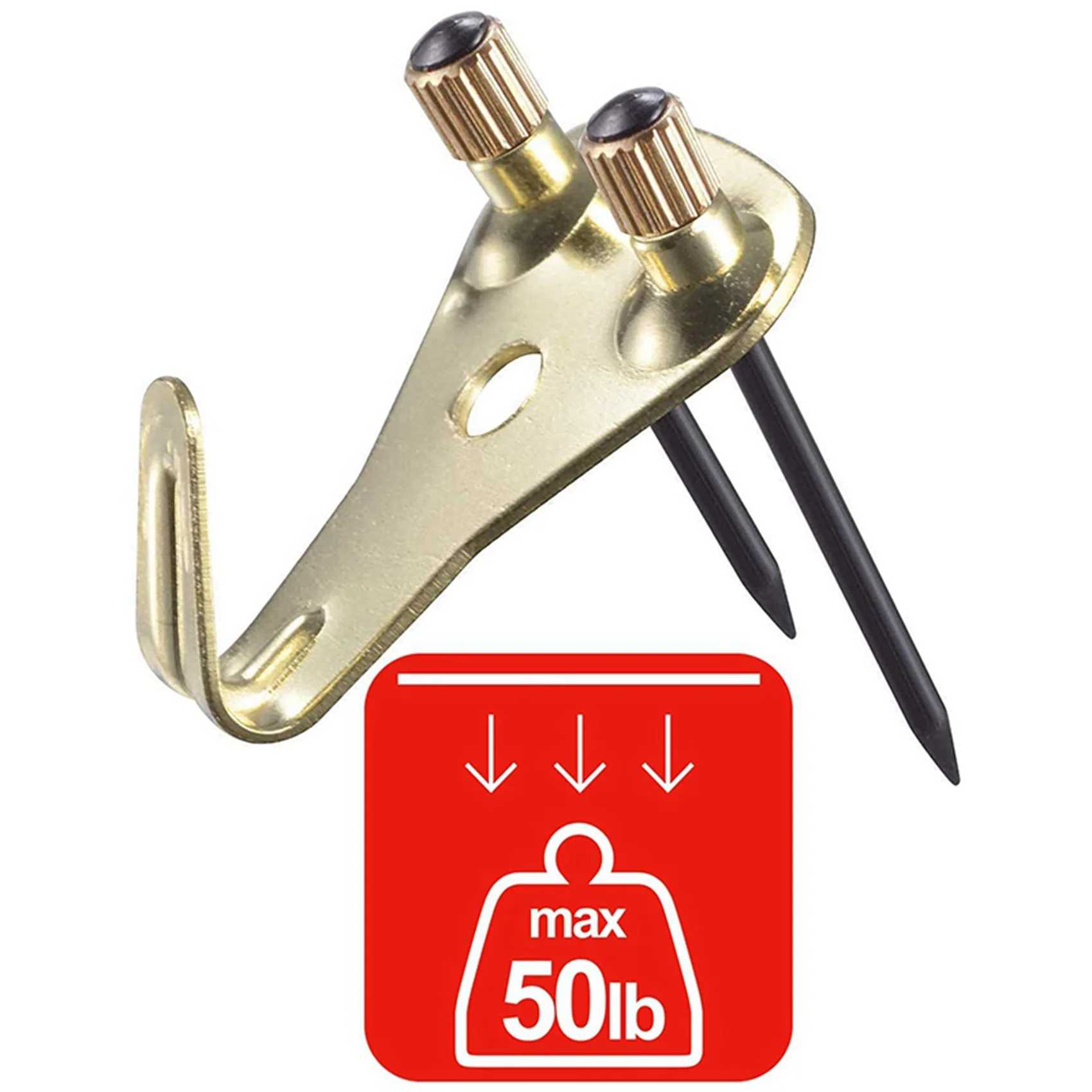 

B28C-40 Упаковка, вешалки для фоторамок, 50 фунтов, крючки с гвоздями, сверхмощный штукатурный настенный комплект для подвешивания фото/тяжелого зеркала