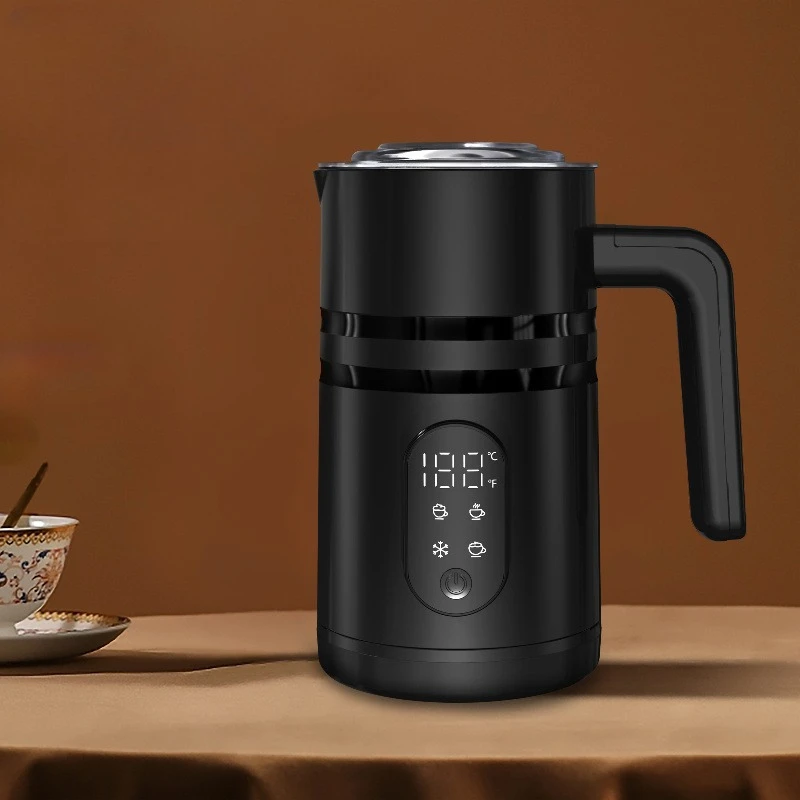 Five in One Electric Milk Mixer and Automatic Hot and Cold Foam Machine with Temperature Display Steam Machine and Hot Chocolate